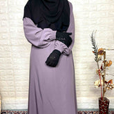 Basic Abaya With Elastic Sleeves